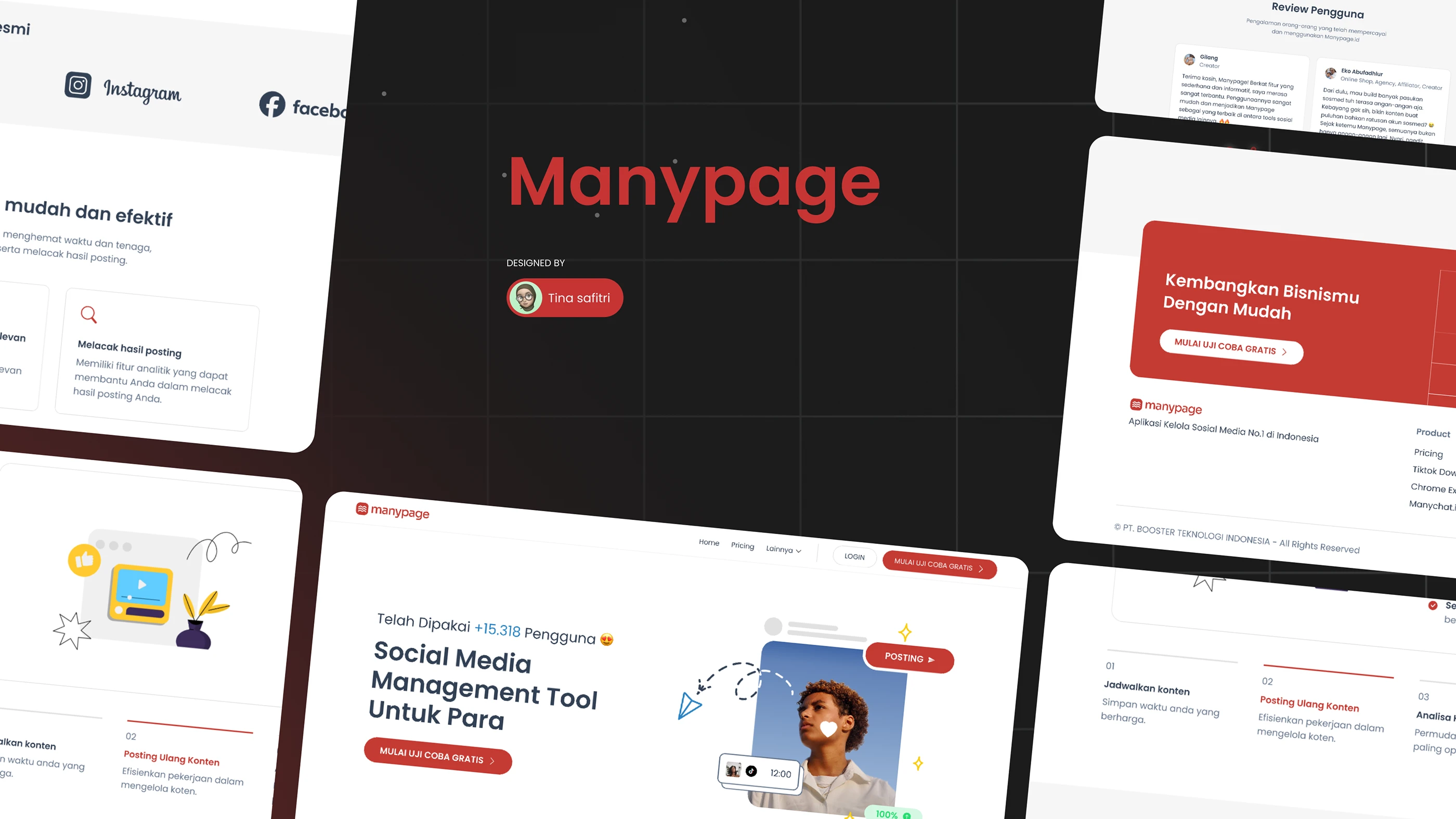 ManyPage social media management UI kit