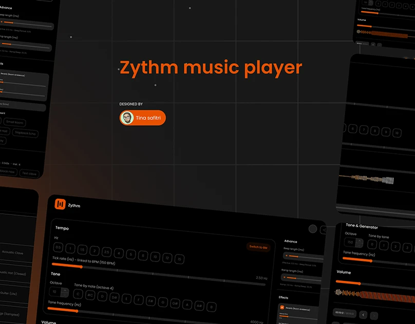 Zythm Music tone and sound experience UI kit